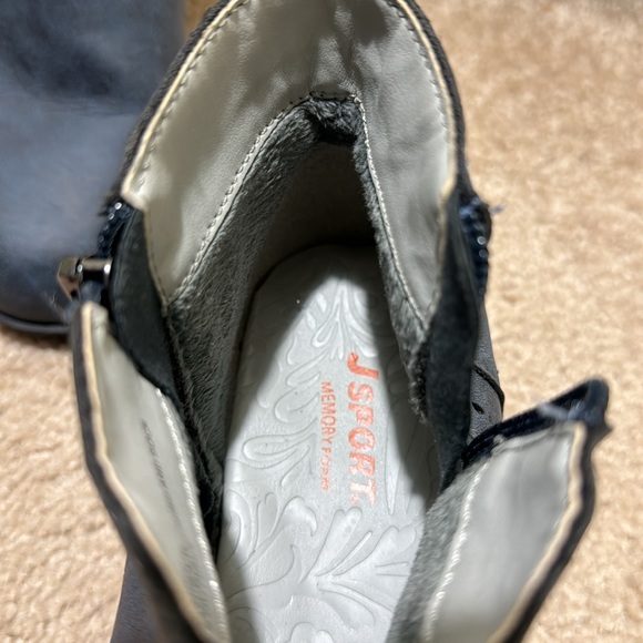 NEW JSport Blue Boots Fleece Lining Double Zipper Size 8 - Picture 5 of 6